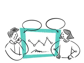 Financial chart icon representing marketing budget accountability for B2B manufacturing